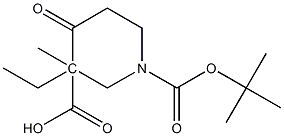 1-TERT-BUTYL 3-ETHYL 3-METHYL-4-OXOPIPERIDINE-1,3-DICARBOXYLATE Structure