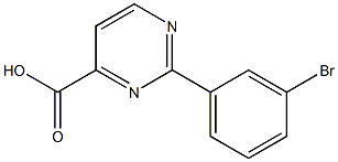 2-(3-BROMOPHENYL)PYRIMIDINE-4-CARBOXYLIC ACID Structure