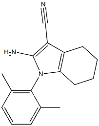 2-AMINO-1-(2,6-DIMETHYL-PHENYL)-4,5,6,7-TETRAHYDRO-1H-INDOLE-3-CARBONITRILE Structure