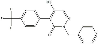 2-BENZYL-5-HYDROXY-4-[4-(TRIFLUOROMETHYL)PHENYL]PYRIDAZIN-3(2H)-ONE Structure