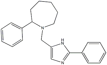 2-PHENYL-1-[(2-PHENYL-1H-IMIDAZOL-5-YL)METHYL]AZEPANE 구조식 이미지