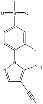 5-AMINO-1-[2-FLUORO-4-(METHYLSULFONYL)PHENYL]-1H-PYRAZOLE-4-CARBONITRILE 구조식 이미지