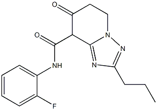 7-OXO-2-PROPYL-5,6,7,8-TETRAHYDRO-[1,2,4]TRIAZOLO[1,5-A]PYRIDINE-8-CARBOXYLIC ACID (2-FLUORO-PHENYL)AMIDE 구조식 이미지