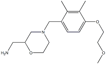 C-{4-[4-(2-METHOXY-ETHOXY)-2,3-DIMETHYL-BENZYL]-MORPHOLIN-2-YL}-METHYLAMINE Structure