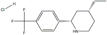CIS-4-ETHYL-2-[4-(TRIFLUOROMETHYL)PHENYL]PIPERIDINE HYDROCHLORIDE Structure