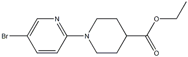 ETHYL 1-(5-BROMOPYRIDIN-2-YL)PIPERIDINE-4-CARBOXLATE 구조식 이미지