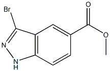 METHYL 3-BROMO-5-(1H)INDAZOLECARBOXYLATE 구조식 이미지