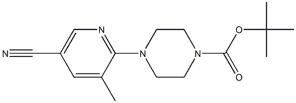 TERT-BUTYL 4-(5-CYANO-3-METHYLPYRIDIN-2-YL)PIPERAZINE-1-CARBOXYLATE 구조식 이미지
