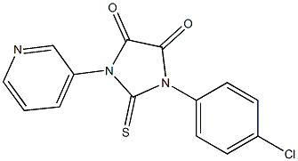 1-(4-chlorophenyl)-3-(3-pyridyl)-2-thioxoimidazolidine-4,5-dione Structure