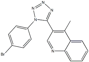 3-[1-(4-bromophenyl)-1H-1,2,3,4-tetraazol-5-yl]-4-methylquinoline Structure