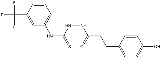 N1-[3-(trifluoromethyl)phenyl]-2-[3-(4-hydroxyphenyl)propanoyl]hydrazine-1-carbothioamide 구조식 이미지