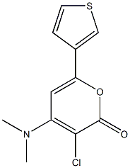 3-chloro-4-(dimethylamino)-6-(3-thienyl)-2H-pyran-2-one Structure