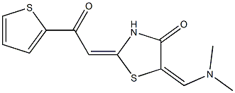 5-[(dimethylamino)methylidene]-2-[2-oxo-2-(2-thienyl)ethylidene]-1,3-thiazolan-4-one Structure