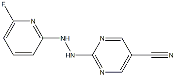 2-[2-(6-fluoro-2-pyridinyl)hydrazino]-5-pyrimidinecarbonitrile 구조식 이미지