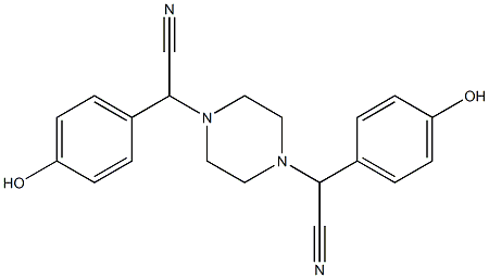 2-{4-[cyano(4-hydroxyphenyl)methyl]piperazino}-2-(4-hydroxyphenyl)acetonitrile Structure