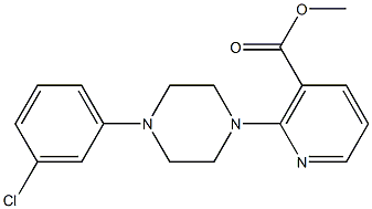 methyl 2-[4-(3-chlorophenyl)piperazino]nicotinate 구조식 이미지