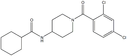 N1-[1-(2,4-dichlorobenzoyl)-4-piperidyl]cyclohexane-1-carboxamide 구조식 이미지