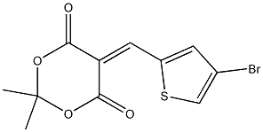 5-[(4-bromo-2-thienyl)methylidene]-2,2-dimethyl-1,3-dioxane-4,6-dione 구조식 이미지