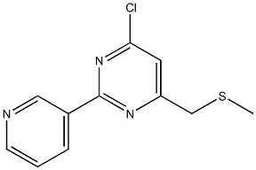 4-chloro-6-[(methylsulfanyl)methyl]-2-(3-pyridinyl)pyrimidine Structure