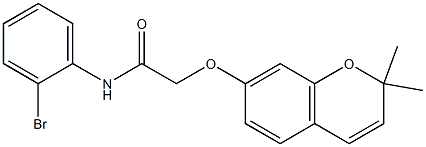 N1-(2-bromophenyl)-2-[(2,2-dimethyl-2H-chromen-7-yl)oxy]acetamide Structure