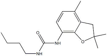 N-butyl-N'-(2,2,4-trimethyl-2,3-dihydro-1-benzofuran-7-yl)urea 구조식 이미지