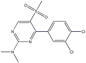 N-[4-(3,4-dichlorophenyl)-5-(methylsulfonyl)-2-pyrimidinyl]-N,N-dimethylamine 구조식 이미지