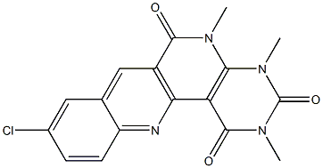 9-chloro-2,4,5-trimethyl-1,2,3,4,5,6-hexahydrobenzo[b]pyrimido[4,5-h][1,6]naphthyridine-1,3,6-trione Structure