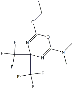 N2,N2-dimethyl-6-ethoxy-4,4-di(trifluoromethyl)-4H-1,3,5-oxadiazin-2-amine 구조식 이미지