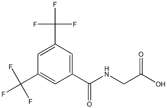 2-{[3,5-di(trifluoromethyl)benzoyl]amino}acetic acid 구조식 이미지