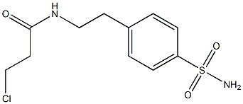 N-{2-[4-(aminosulfonyl)phenyl]ethyl}-3-chloropropanamide 구조식 이미지