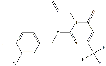 3-allyl-2-[(3,4-dichlorobenzyl)sulfanyl]-6-(trifluoromethyl)-4(3H)-pyrimidinone Structure