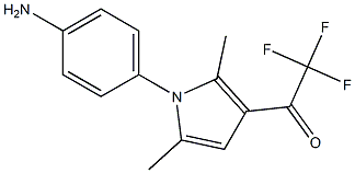 1-[1-(4-aminophenyl)-2,5-dimethyl-1H-pyrrol-3-yl]-2,2,2-trifluoro-1-ethanone Structure