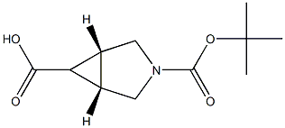 (1R,5S)-3-(tert-butoxycarbonyl)-3-azabicyclo[3.1.0]hexane-6-carboxylic acid 구조식 이미지
