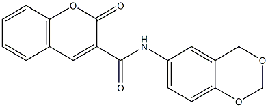 N3-(4H-1,3-benzodioxin-6-yl)-2-oxo-2H-chromene-3-carboxamide 구조식 이미지