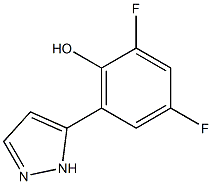 2,4-difluoro-6-(1H-pyrazol-5-yl)phenol 구조식 이미지