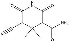 5-cyano-4,4-dimethyl-2,6-dioxopiperidine-3-carboxamide 구조식 이미지