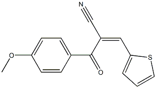 2-(4-methoxybenzoyl)-3-(2-thienyl)acrylonitrile 구조식 이미지