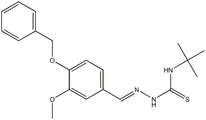 N1-(tert-butyl)-2-[4-(benzyloxy)-3-methoxybenzylidene]hydrazine-1-carbothioamide Structure