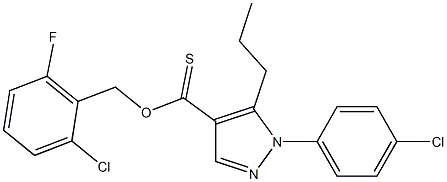 2-chloro-6-fluorobenzyl 1-(4-chlorophenyl)-5-propyl-1H-pyrazole-4-carbothioate Structure