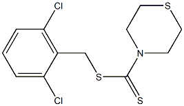 2,6-dichlorobenzyl thiomorpholine-4-carbodithioate Structure