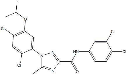 1-(2,4-dichloro-5-isopropoxyphenyl)-N-(3,4-dichlorophenyl)-5-methyl-1H-1,2,4-triazole-3-carboxamide 구조식 이미지