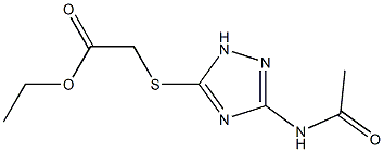 ethyl 2-{[3-(acetylamino)-1H-1,2,4-triazol-5-yl]sulfanyl}acetate 구조식 이미지