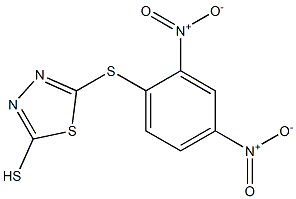 5-[(2,4-dinitrophenyl)thio]-1,3,4-thiadiazole-2-thiol Structure