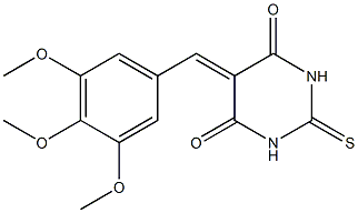 2-thioxo-5-(3,4,5-trimethoxybenzylidene)hexahydropyrimidine-4,6-dione 구조식 이미지