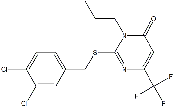 2-[(3,4-dichlorobenzyl)sulfanyl]-3-propyl-6-(trifluoromethyl)-4(3H)-pyrimidinone Structure