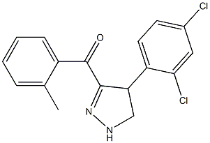 [4-(2,4-dichlorophenyl)-4,5-dihydro-1H-pyrazol-3-yl](2-methylphenyl)methanone Structure
