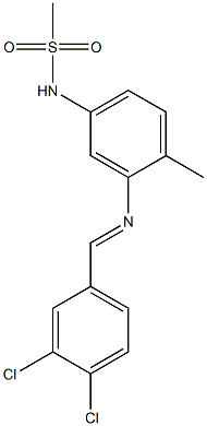 N-{3-[(3,4-dichlorobenzylidene)amino]-4-methylphenyl}methanesulfonamide Structure