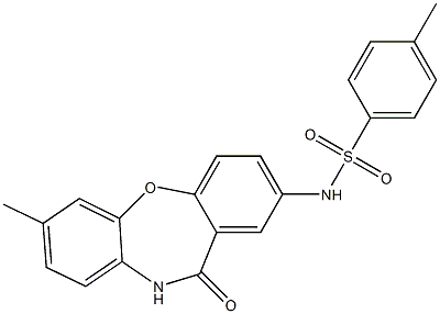 4-methyl-N-(7-methyl-11-oxo-10,11-dihydrodibenzo[b,f][1,4]oxazepin-2-yl)benzenesulfonamide Structure