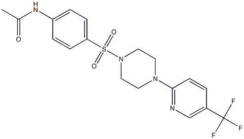 N-[4-({4-[5-(trifluoromethyl)-2-pyridinyl]piperazino}sulfonyl)phenyl]acetamide 구조식 이미지