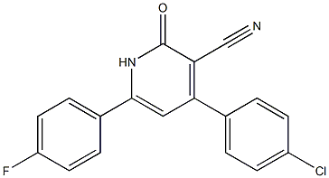 4-(4-chlorophenyl)-6-(4-fluorophenyl)-2-oxo-1,2-dihydro-3-pyridinecarbonitrile 구조식 이미지
